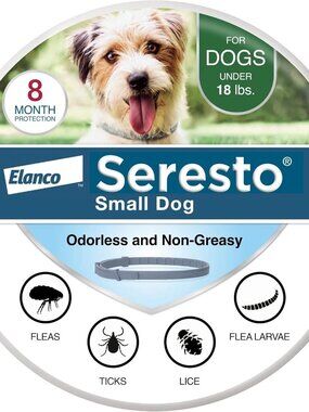 Seresto Flea and Tick Collar 8 Months Protection for Small Dogs - 18lbs